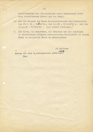 Schreiben des Niedersächsischen Landesverwaltungsamtes an die Anstalt Freistatt vom 1. März 1960.