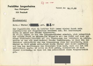 Strafbericht vom 18. November 1969.