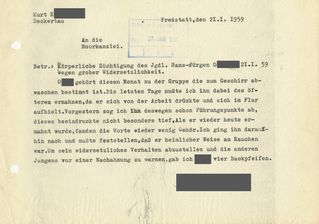 Strafbericht vom 2. Januar 1959.